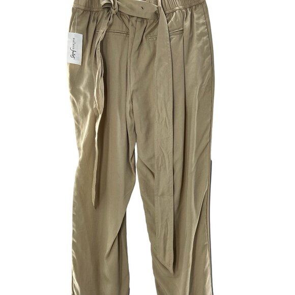 28. NWT Madison Jules Medium Tan Crop Pants w/Cuffs, 2 Pockets and Matching Belt - Picture 2 of 4